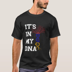Camiseta Árvore de DNA Armênia Está no meu DNA Armênio Flag