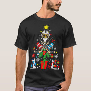 Camiseta Árvore de Enfeites de natal de Hóquei em Gelo TTA
