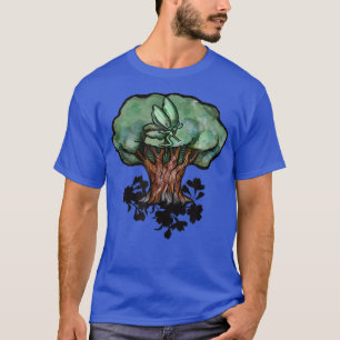 Camiseta Árvore de fadas Arte verde amante fadas druidas