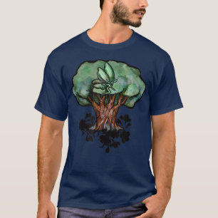 Camiseta Árvore de fadas Arte verde amante fadas druidas