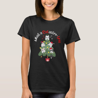 Camiseta Árvore De Gato De Natal Engraçado Que Um