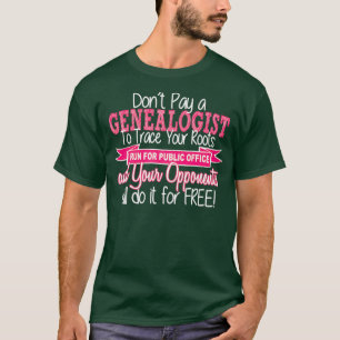 Camiseta Árvore de História Familiar Genealogista Funny G