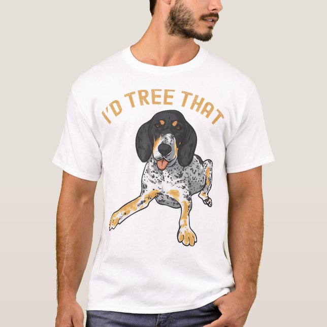 Camiseta Árvore de ID do Conhound Bluetick que (Frente)