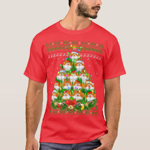 Camiseta Árvore de Iluminação Gata Persa do Cat Xmas