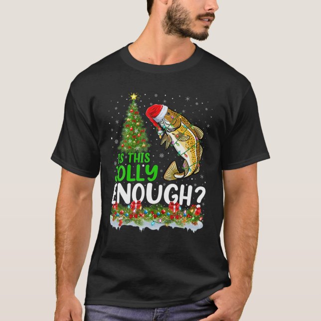 Camiseta Árvore De Iluminação Xmas É Este Peixe De Bacalhau (Frente)