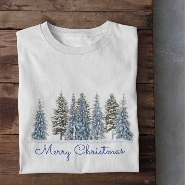 Camiseta Árvore de inverno Feliz Natal (Criador carregado)