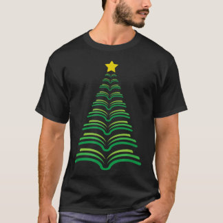 Camiseta Árvore de Livros de Natal da Bibliotecária de Prof