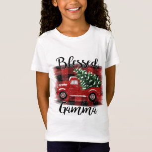 Camiseta Árvore de Natais vintages de Caminhão Vermelho Gam