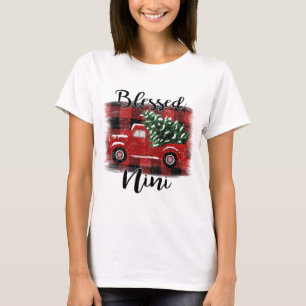 Camiseta Árvore de Natais vintages Nini Red Truck