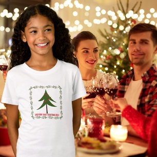 Camiseta Árvore de Natais vintages retrorreflectores e nome