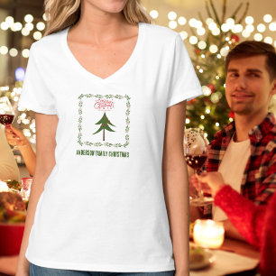 Camiseta Árvore de Natais vintages retrorreflectores e zona