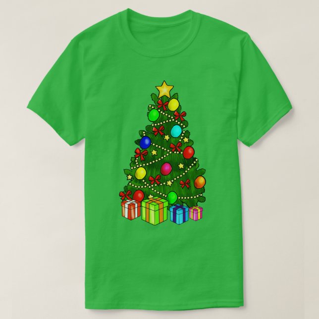 Camiseta Árvore de Natal (Frente do Design)
