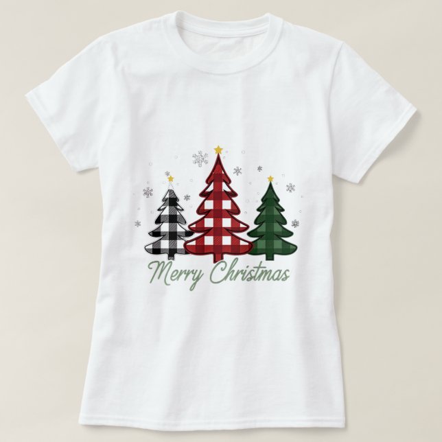 Camiseta árvore de Natal (Frente do Design)