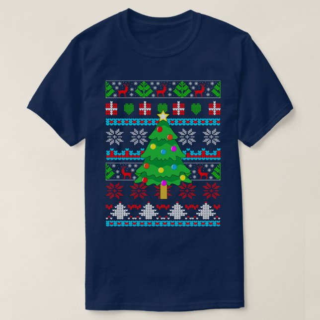 Camiseta Árvore de Natal (Frente do Design)