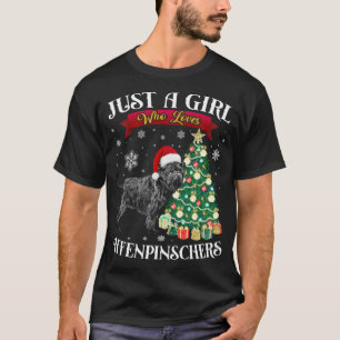 Camiseta Árvore de Natal Affenpinscher Papais noeis H