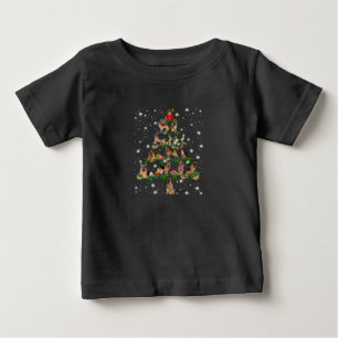 Camiseta Árvore De Natal Alemã Coberta Por Lâmpada