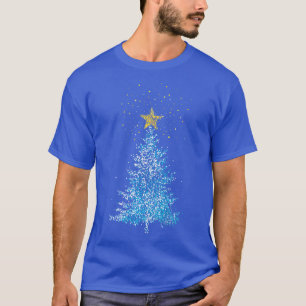 Camiseta Árvore de Natal - Árvore Fir Poinsettia Stars