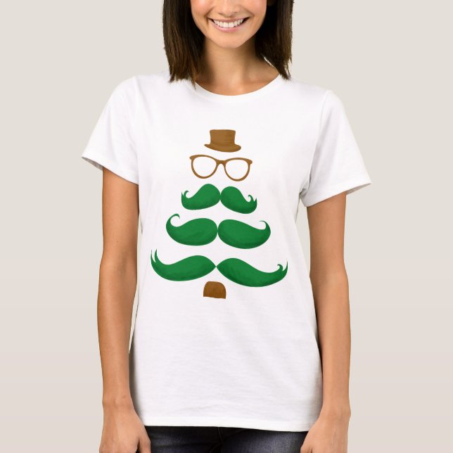 Camiseta Árvore de Natal Bigode (Frente)
