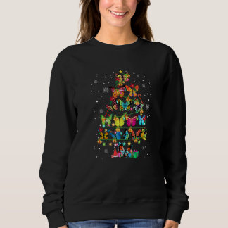 Camiseta Árvore de Natal Borboleta Borboleta Natal Bonito