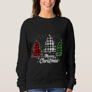 Camiseta Árvore de Natal Buffalo Xadrez Vermelha White Gree
