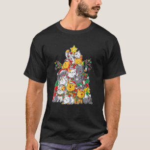 Camiseta Árvore de Natal Ca Merry Catmas