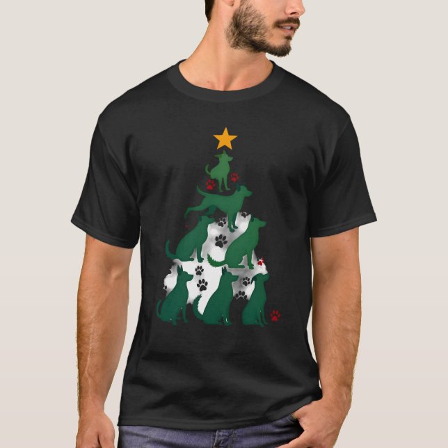 Camiseta Árvore de Natal Cachorro - Natal Cachorro (Frente)