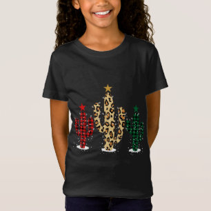 Camiseta Árvore de Natal Cactus com Xadrez de Buffalo Leopa