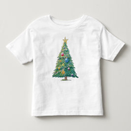 Camiseta Árvore de Natal Colorida