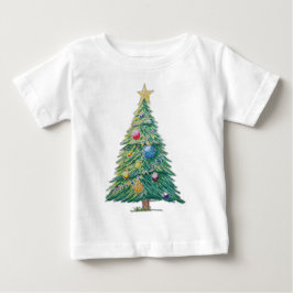 Camiseta Árvore de Natal Colorida