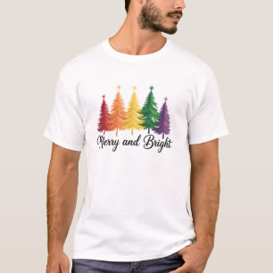 Camiseta Árvore De Natal Colorida Alegre E Brilhante Gay LG