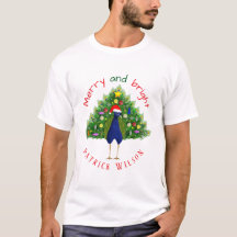 Árvore de Natal Colorida Alegre e Brilhante Pavão