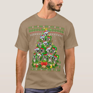Camiseta Árvore de Natal com Iluminação Sloth Xmas Papai No