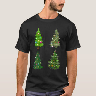 Camiseta Árvore de Natal com Led Light Pine Tree Xmas Ligh