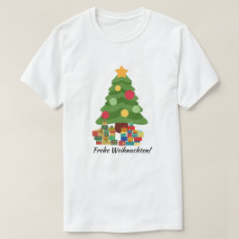 Camiseta Árvore de Natal com presentes Feliz Natal!