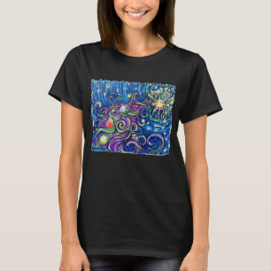 Camiseta Árvore de Natal Cósmica