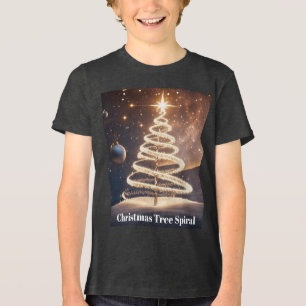Camiseta Árvore de Natal Cósmica Espiral de Estrelas