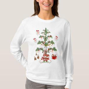 Camiseta Árvore de Natal da Fleece Navidad Sheinla