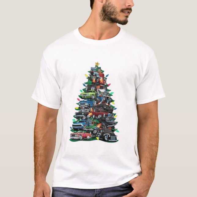 Camiseta Árvore de Natal da Loucura Carro (Frente)