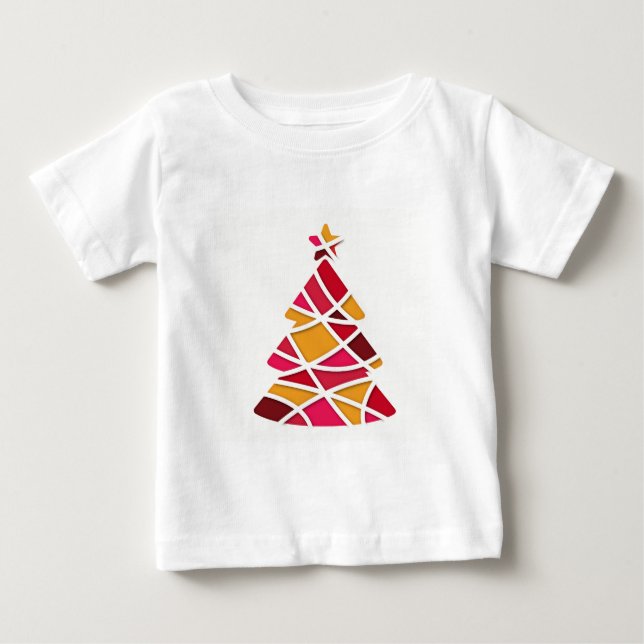 Camiseta Árvore de Natal da na moda (Frente)