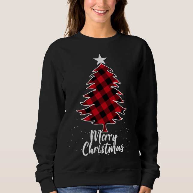 Camiseta Árvore de Natal da Xadrez Buffalo (Frente)