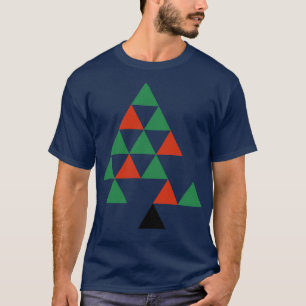 Camiseta Árvore de Natal de abstrato Bauhaus