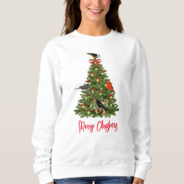 Camiseta Árvore de Natal de Amante de Pássaros e Pássaros C