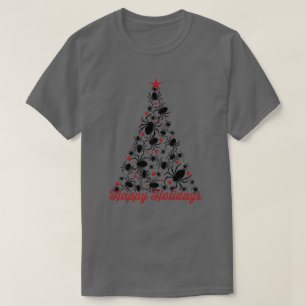 Camiseta Árvore de Natal de Aranha Gótica