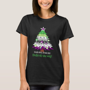 Camiseta Árvore de Natal de AroAce Orientada
