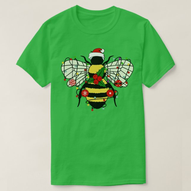 Camiseta Árvore De Natal De Bebê Xmas Luz Engraçada De Abel (Frente do Design)
