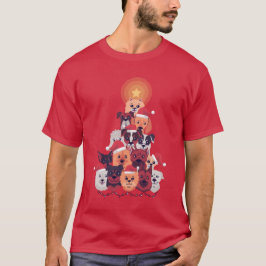 Camiseta Árvore de Natal de Cachorro Engraçado - Foster de 