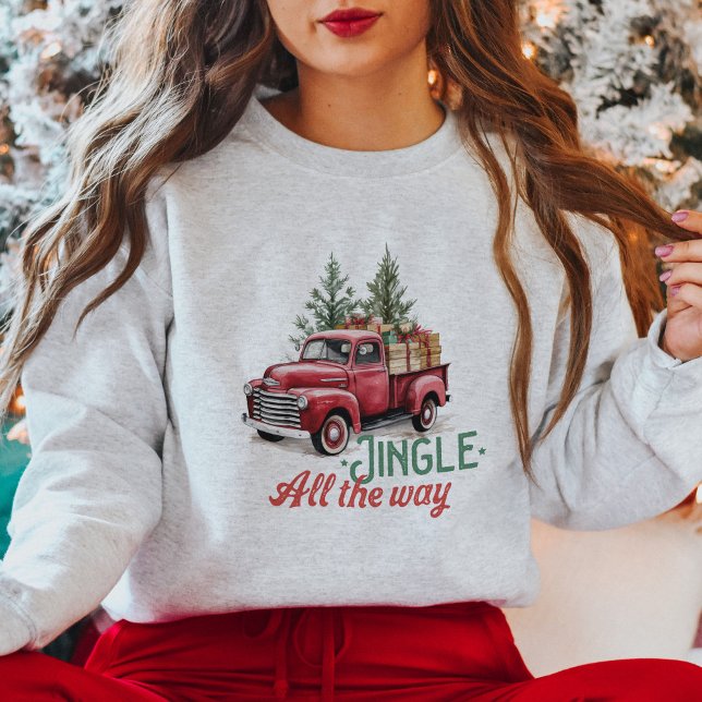 Camiseta Árvore de Natal de Carros Vermelhos e Bonitos (Criador carregado)
