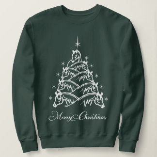 Camiseta Árvore de Natal de Cavalo do Natal Ocidental Eques