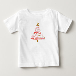 Camiseta árvore de Natal de conscientização do cancer infan