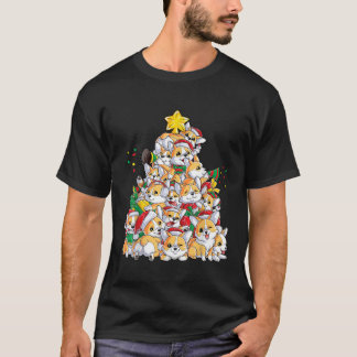 Camiseta Árvore de Natal de Corgi